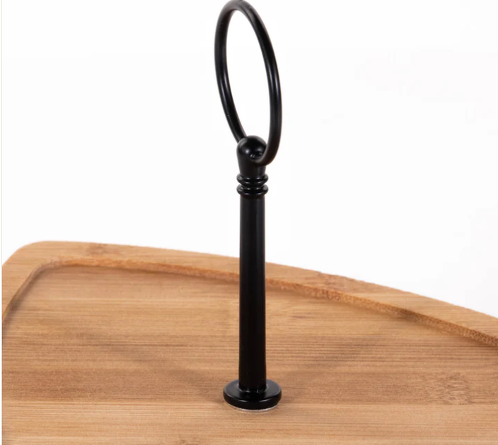 Patera dwupiętrowa Excellent Houseware bambusowa 23,5 cm (5902973431339) - obraz 3