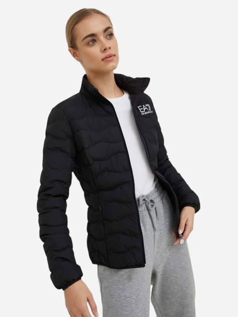 Куртка демісезонна коротка жіноча EA7 ea78ntb21tnf8z1200 XS Чорна (8054804703089) - зображення 4