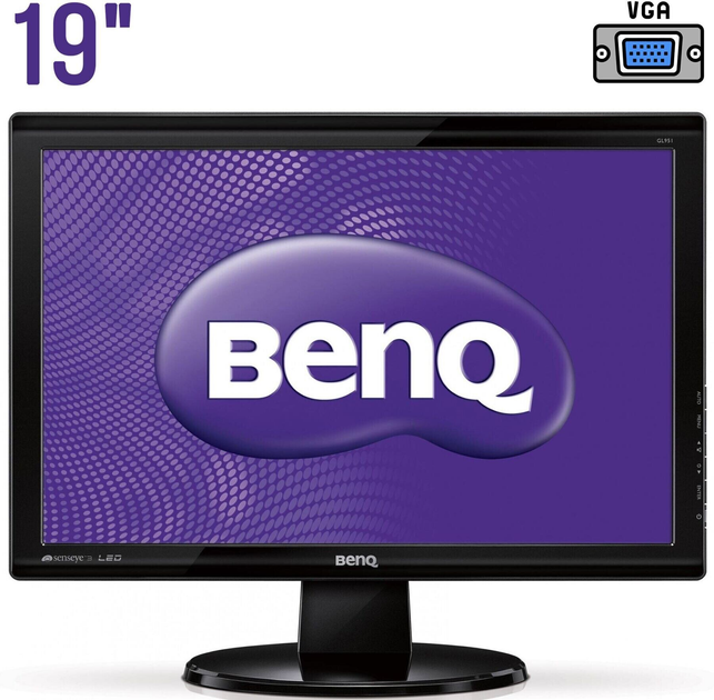 Монитор Б-класс BenQ GL951AM / 19" (1440x900) TN / VGA, Audio / VESA 100x100 / Встроенные колонки 2x 1W б/у - изображение 1