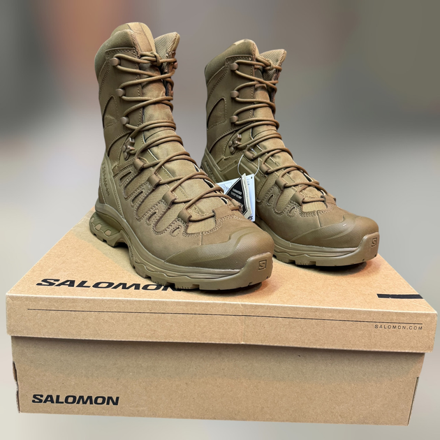 Берцы тактические Salomon QUEST 4D Forces 2 High GTX, р. 40 2/3 (7), цвет Койот, GoreTex, берцы армейские - изображение 1