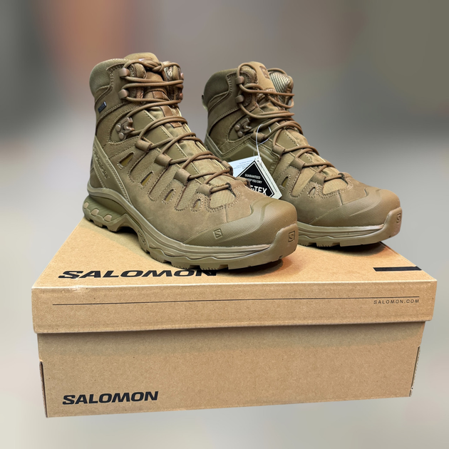 Берцы тактические Salomon QUEST 4D GTX Forces 2, р. 41 1/3 (7.5), цвет Койот, GoreTex, берцы армейские - изображение 1