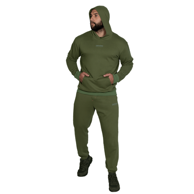 Спортивний костюм Basic Hood Cotton Оліва (7383), S - зображення 1