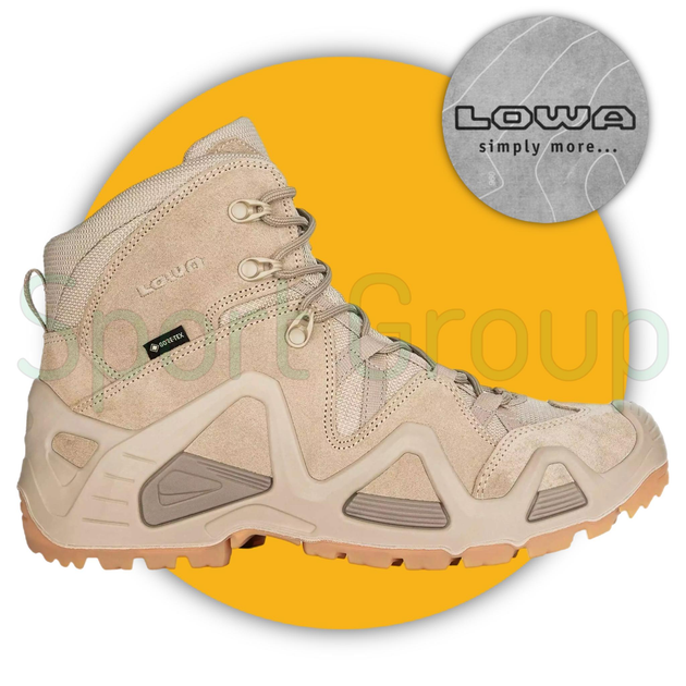 Черевики тактичні Lowa zephyr GTX Mid TF Desert (Бежевий) UK 8/EU 42 - зображення 1