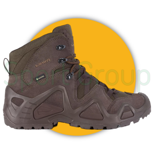 Ботинки тактические Lowa Zephyr GTX mid TF Dark Brown (коричневый) UK 10.5/EU 45 - изображение 2