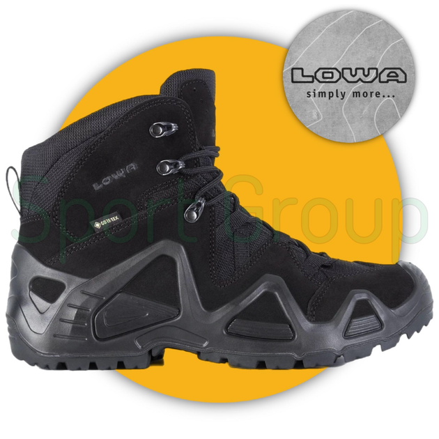 Ботинки тактические Lowa zephyr GTX Mid TF Black (черный) UK 13.5/EU 49 - изображение 1