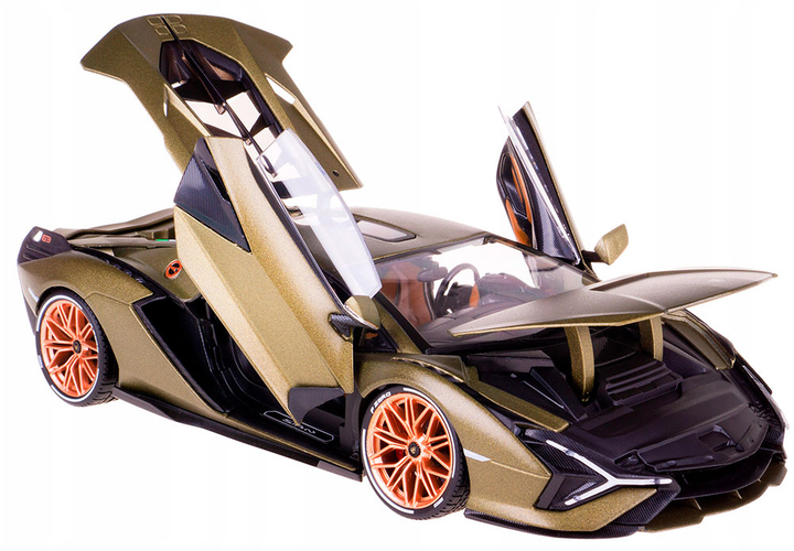 Automodel Bburago Lamborghini Sian FKP 37 1:18 Zielony (4893993110469) - obraz 6