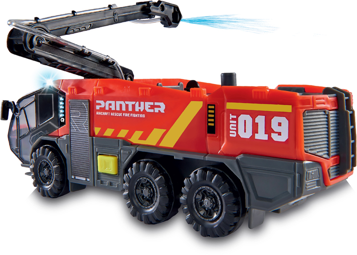 Samochód strażacki lotniska Dickie Toys Panther z efektami dźwiękowymi i świetlnymi (4006333066870) - obraz 8