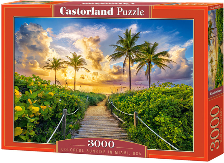 Puzzle Castorland Kolorowy wschód słońca w Miami USA 3000 elementów (5904438300617) - obraz 1