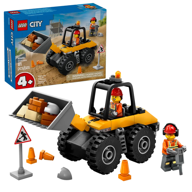 Zestaw klocków LEGO City Żółta ładowarka kołowa 81 element (60450) - obraz 2