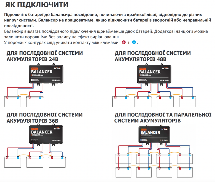 Балансир аккумуляторов Li Time 24-36-48V (для 12V АКБ LiFePO4 AGM GEL) - изображение 9