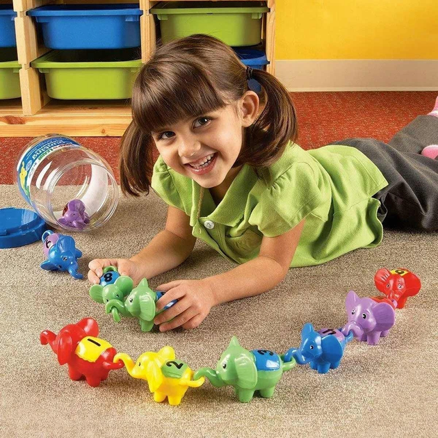 Zestaw figurek Learning Resources do nauki liczenia słonie 10 szt (0765023867039) - obraz 6