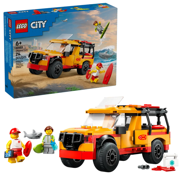 Zestaw klocków LEGO City Furgonetka ratowników plażowych 214 elementów (60453) - obraz 2