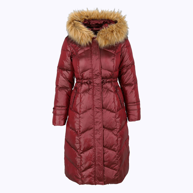 Kurtka puchowa damska długa PERSO BLH220032FF XL Winna (5908312939290) - obraz 7