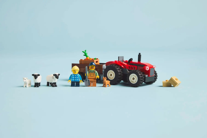 Конструктор LEGO City Червоний трактор з причепом та вівцею 116 елементів (60461) - зображення 9