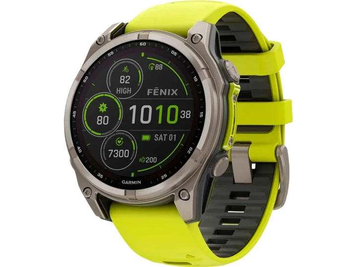 Спортивний годинник Garmin Fenix 8 47mm Solar Sapphire Titanium w. Amp Yellow/Graphite Silicone Band (010-02906-20/21) - изображение 5