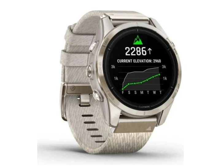 Спортивний годинник Garmin Epix Pro Gen 2 Sapphire 42mm Soft Gold w. Cream H. Nylon Band (010-02802-20) - изображение 3