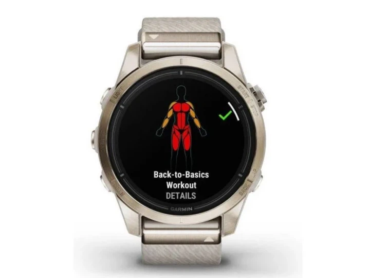 Спортивний годинник Garmin Epix Pro Gen 2 Sapphire 42mm Soft Gold w. Cream H. Nylon Band (010-02802-20) - изображение 5