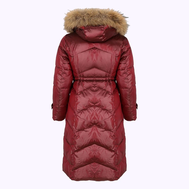 Пуховик зимовий довгий жіночий PERSO BLH220032FR 2XL Винний (5908312938828) - зображення 8