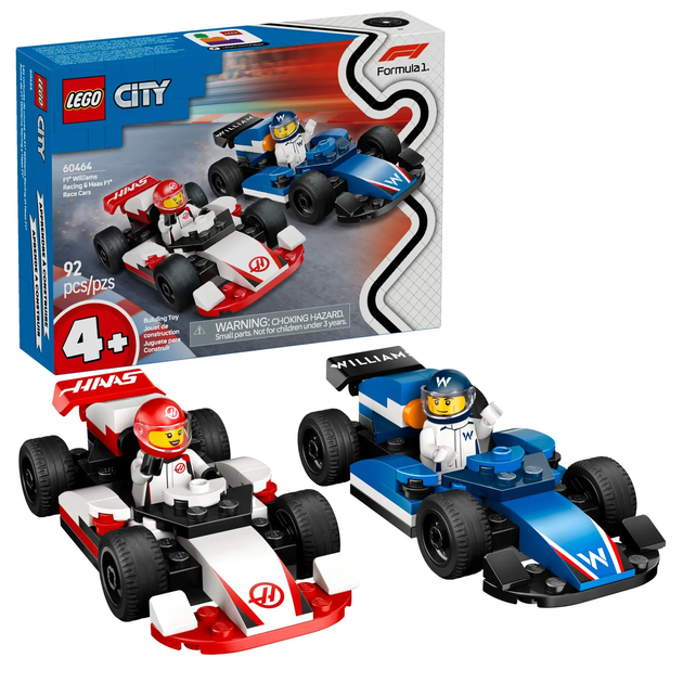 Конструктор LEGO City F1 Боліди Williams Racing та Haas 92 елементи (60464) - зображення 2