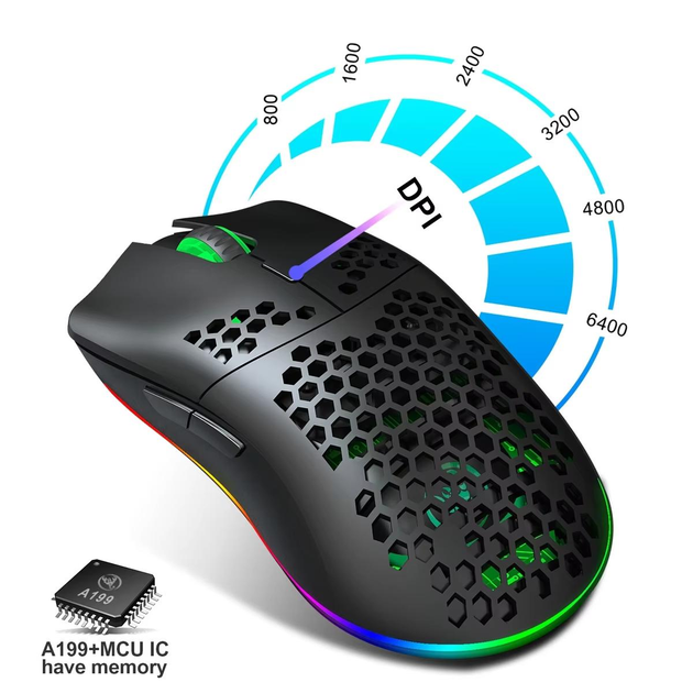 Ігрова безпровідна мишка HXW-F88-WE BLACK - изображение 1