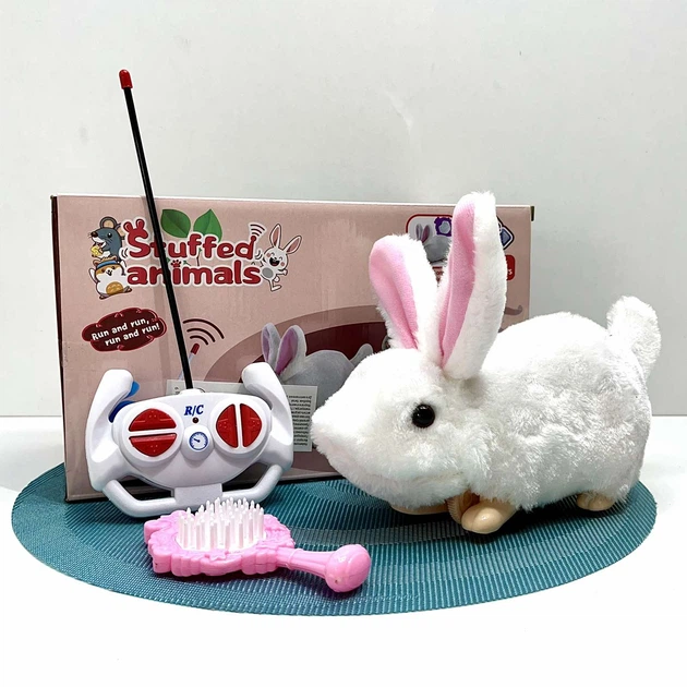 М'яка іграшка Кролик на радіокеруванні інтерактивна їздить 21см