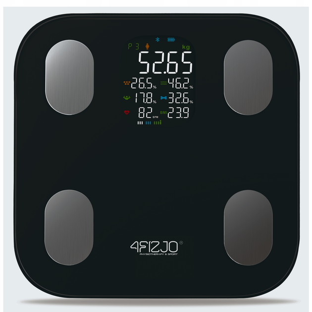 Весы напольные аналитические 4FIZJO Pro до 180 кг Black (P-5905973404051) - изображение 3