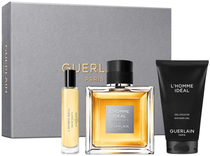 Набір для чоловіків Guerlain L'homme Ideal Туалетна вода 100 мл + Мініатюра Туалетна вода 10 мл + Гель для душу 75 мл (3346470305274) - зображення 1