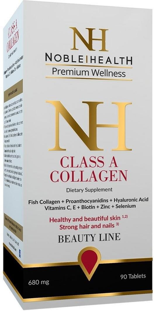 Suplement diety Noble Health Premium Wellness Class A Collagen 90 kapsułek (5903068651908) - obraz 1