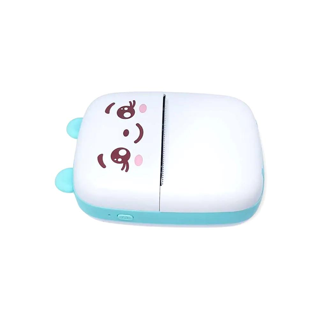 Мини принтер портативный беспроводной Mini Printer для фото, наклеек, чеков, этикеток, раскрасок Голубой - изображение 4