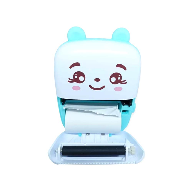 Мини принтер портативный беспроводной Mini Printer для фото, наклеек, чеков, этикеток, раскрасок Голубой - изображение 5