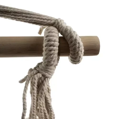 Бразильское кресло-гамак (130х97 см) бежевое — Подвесное кресло для дома и сада, нагрузка 120 кг, 2 подушки в комплекте - Фото 4 Бразильское кресло-гамак (130х97 см) бежевое — Подвесное кресло для дома и сада, нагрузка 120 кг, 2 подушки в комплекте - изображение 4
