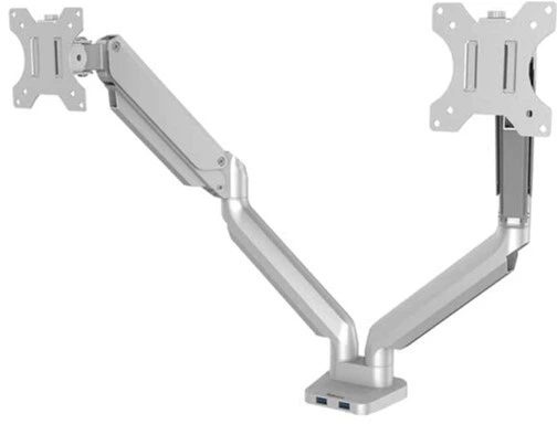 Uchwyt biurkowy do monitora Fellowes Platinum  Dual Monitor Arm 10-32" Silver (8056501) - obraz 3