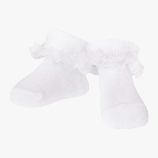 Zestaw skarpet dla dzieci YOCLUB 3Pack Girl's Ruffle Socks SKA-0119G-010J-002 6-9 3 pary White (5904921627092) - obraz 2