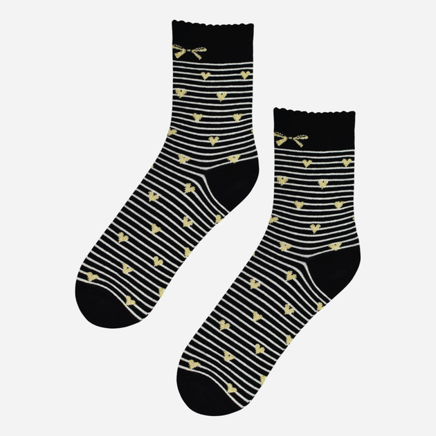 Skarpetki młodzieżowe NOVITI SB059-W-01 cotton 35-38 Czarne (5905204334690) - obraz 1