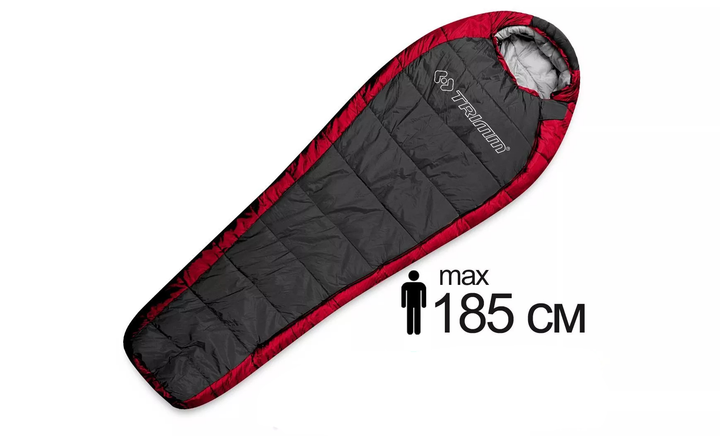 Спальник Trimm HIGHLANDER red/dark grey - 185 L - червоний - Фото 2 Спальник Trimm HIGHLANDER red/dark grey - 185 L - червоний - зображення 2