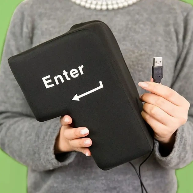 Оригинальная подушка Kebidumei "Кнопка Big Enter" антистресс - изображение 3