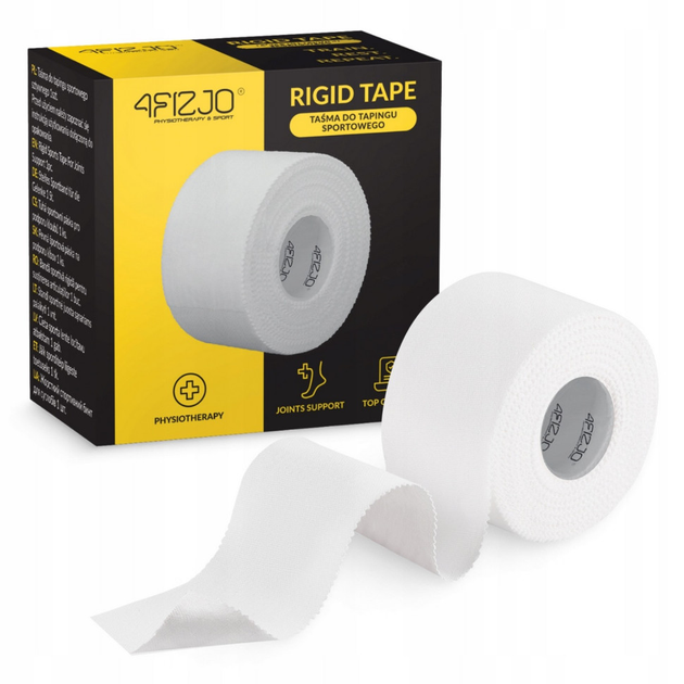 Лента кинезиологическая Rigid Tape 4FIZJO P-5905973400817 White 3.8 см x 10 м, кинезио тейп - изображение 1