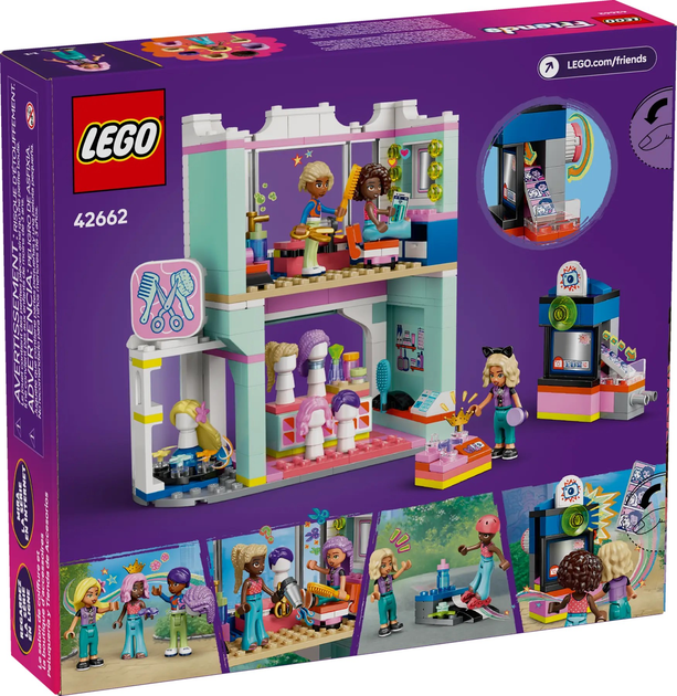 Zestaw klocków LEGO Friends Salon fryzjerski i sklep z ozdobami 347 elementów (42662) - obraz 1