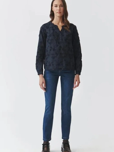 Блузка жіноча Tatuum Relia T2501.044 36 Темно-синя (5900142395383) - зображення 3
