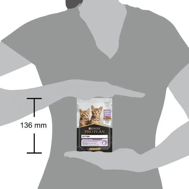 Вологий корм PRO PLAN Kitten Healthy Start для кошенят шматочки у підливці з індичкою 85 г - изображение 3