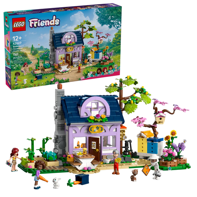 Zestaw klocków LEGO Friends Dom pszczelarzy i kwiatowy ogród 1161 element (42669) - obraz 2