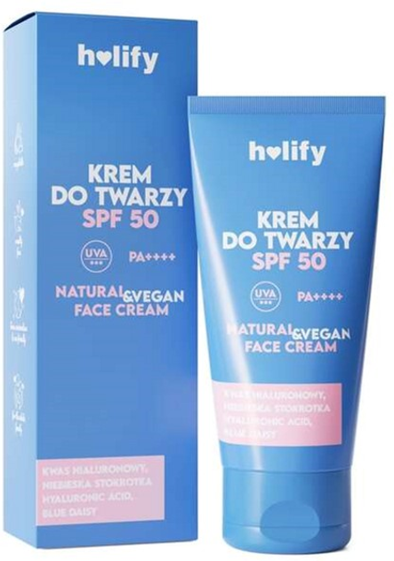 Крем для обличчя з SPF захистом Holify гіалуроновий 50 мл (5901878684802) - зображення 1