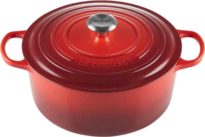 Garnek LeCreuset Signature okrągły wiśniowy 24 cm (0024147259770) - obraz 1