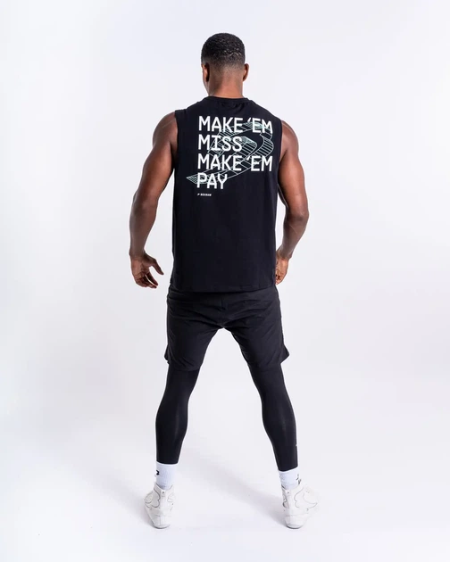 Майка BOXRAW Make 'Em Miss Muscle XS Чорна - изображение 2