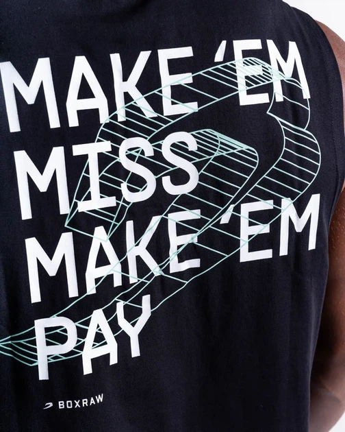 Майка BOXRAW Make 'Em Miss Muscle XS Чорна - изображение 9