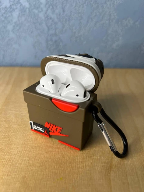 Чехол для наушников силиконовый в виде кроссовка для Apple AirPods 1 / 2 Коричневый (1P4) - Фото 2 Чехол для наушников силиконовый в виде кроссовка для Apple AirPods 1 / 2 Коричневый (1P4) - изображение 2