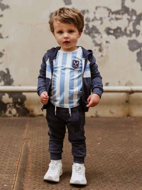 Komplet chłopięcy (bluza + spodnie + koszulka z długim rękawem) Messi S49313-2 98-104 cm Granatowy (8720815172649) - obraz 2