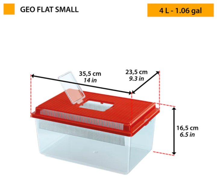 Контейнер для мелких животных, рыб, черепах и насекомых Ferplast Geo Small 4 л 35.5x23.5x16.5 см 60040099 - изображение 3