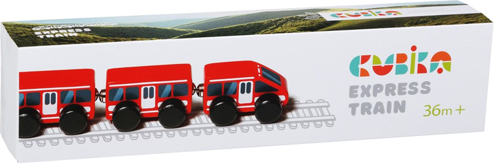 Drewniana zabawka Cubika Pociąg Ekspres na magnesach (4823056515108) - obraz 3