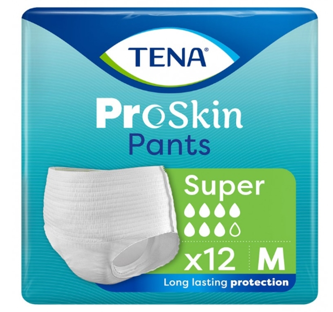 Pieluchomajtki dla dorosłych Tena Pants ProSkin Super M 12 szt (7322542168233) - obraz 1